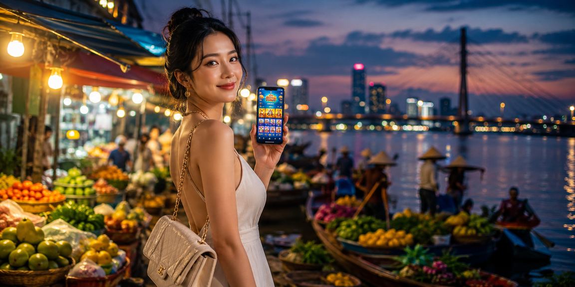 Người dùng tại Sài Gòn chơi casino trên điện thoại di động với giao diện tiếng Việt
